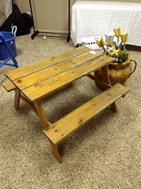 One of my favorites...all wood kid's picnic table!