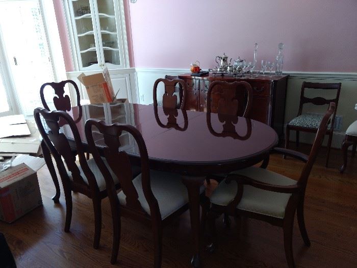 Absolutely beautiful!!  Dining room table and 8 chairs!