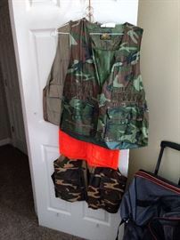 Several hunting vests!