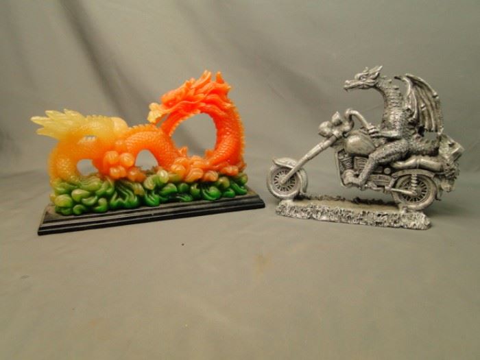 2 Dragon Figurines