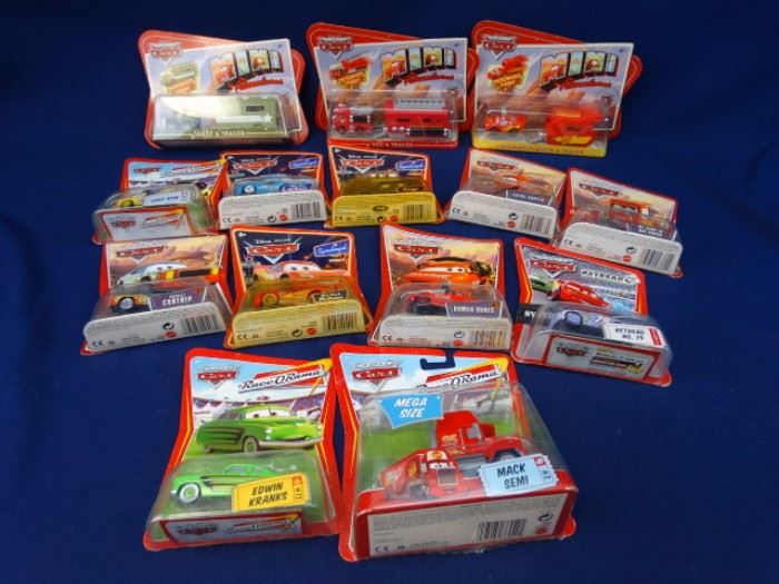 14 Various Disney "Cars" Toy cars in package.
