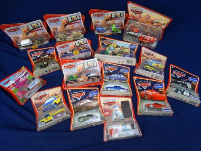 17 Various Disney "Cars" Toy cars in package.