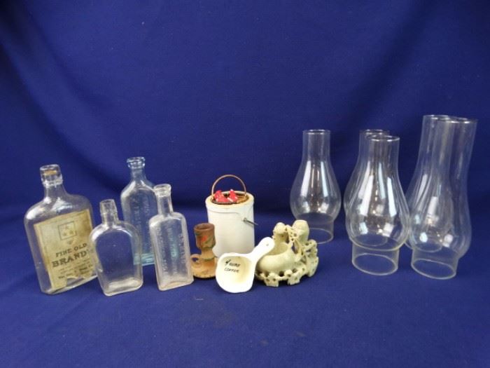 Assorted Glass Bottles and More