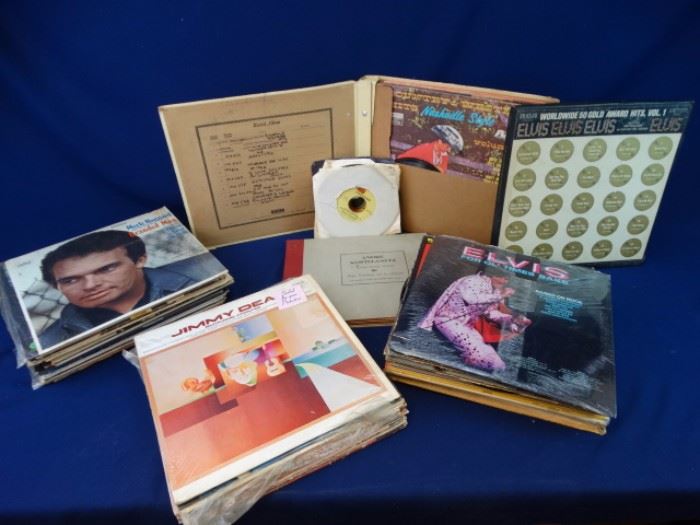 Box of Assorted Records ( Elvis & more)