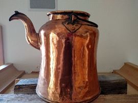 Antique copper pitcher
