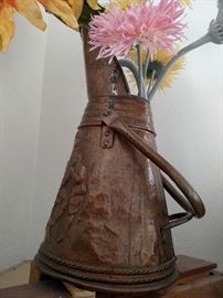 Antique copper pitcher