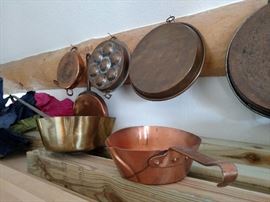 Copper pipes and pans