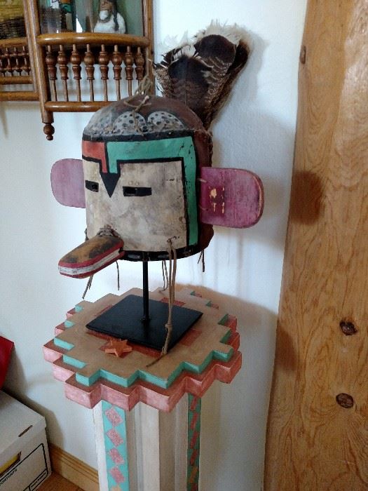 Hopi mask with stand