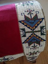 Closer look at the bead work on the saddle cover