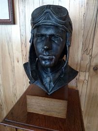 Charles Lindbergh bronze by Don Wiegand