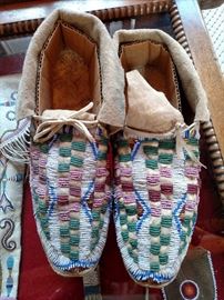 American Indian beaded mocassins