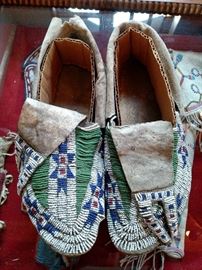 American Indian beaded mocassins