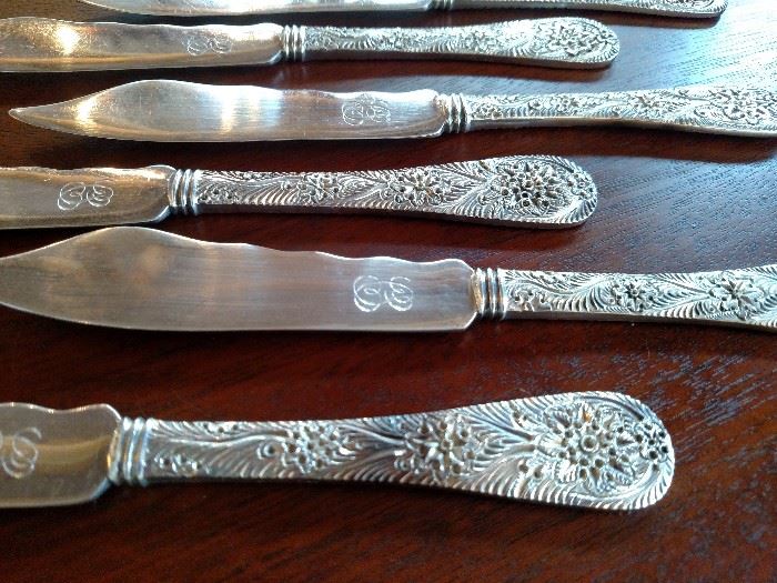 Tiffany & Co. sterling silver fruit knives