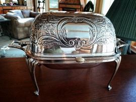 Antique silverplate bacon server
