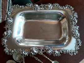Sterling silver serving dish