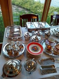 Silverplate and china
