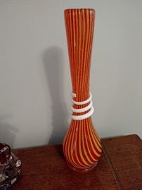 Hand blown art glass vase