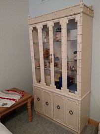 White Asian style china cabinet