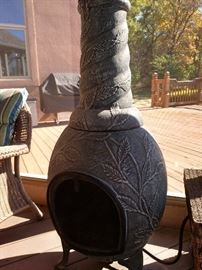 Propane metal chiminea 