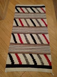 Flat weave Navajo rug or saddle blanket 2 feet 6 inches x 5 fee