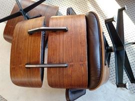 Back and under side of the Eames chair by Herman Miller