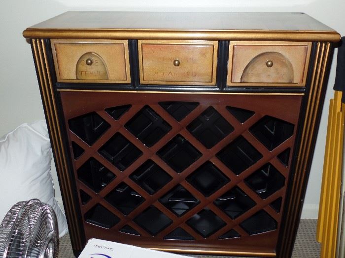 Painted wine cabinet