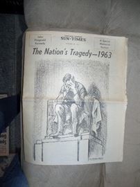 1963 The Nation's Tragedy newspaper