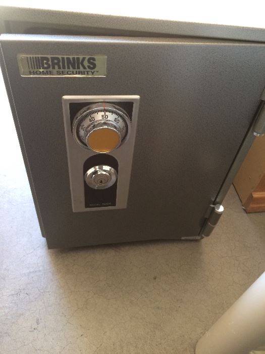 Brinks safe.  Has keys and combination 