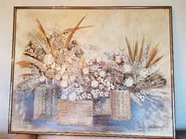 1970s Stephen Kaye raised acrylic canvas