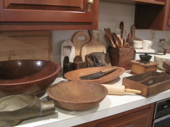 wooden bowls & 