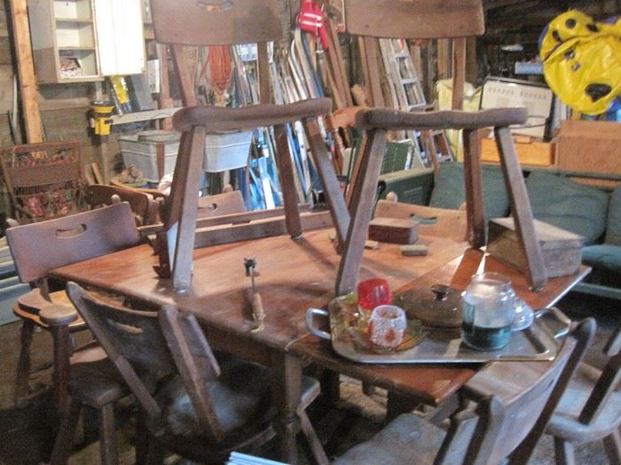 maple table & chairs