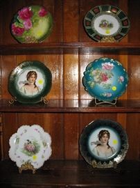 Painted porcelain plates