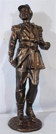 194a  Bronze stgatue of French soldier, 31 in. T.