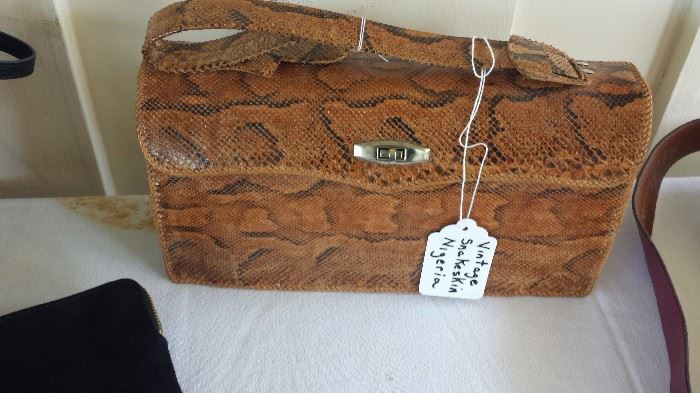 Vintage snake skin purse 