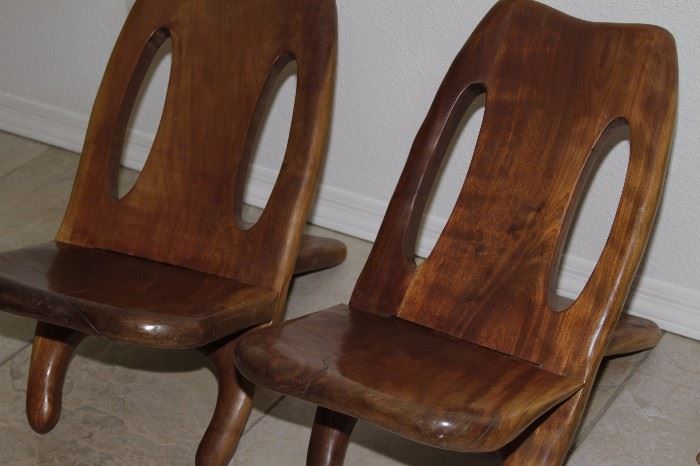 Hand Carved Mexican Viking Chairs