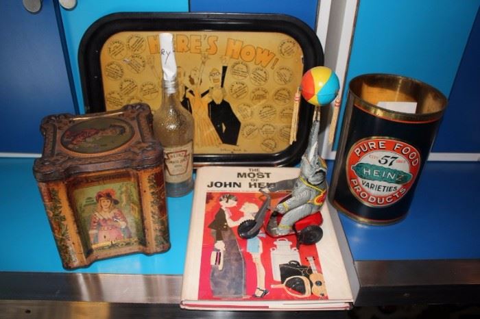 Assorted Antique Tins, Tray and Book