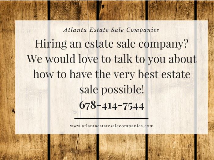 Hiring an Estate Sale  Company in Atlanta - Douglasville Estate Sale by Atlanta Estate Sale Companies