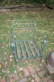 Great vintage iron patio chair.  one of two
