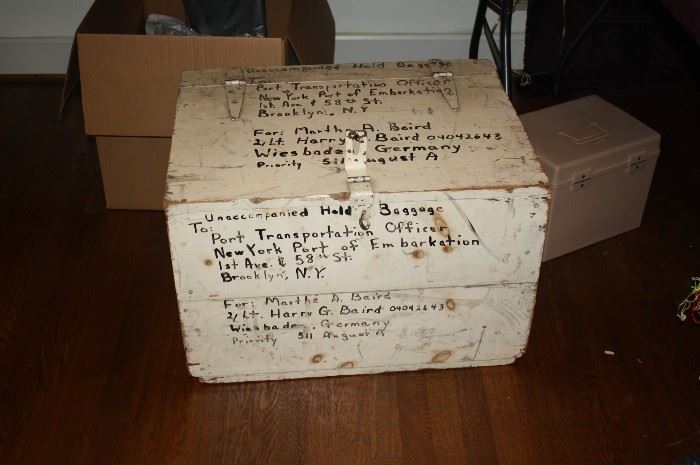 Great chest army sent the families items back to the states in 1950's