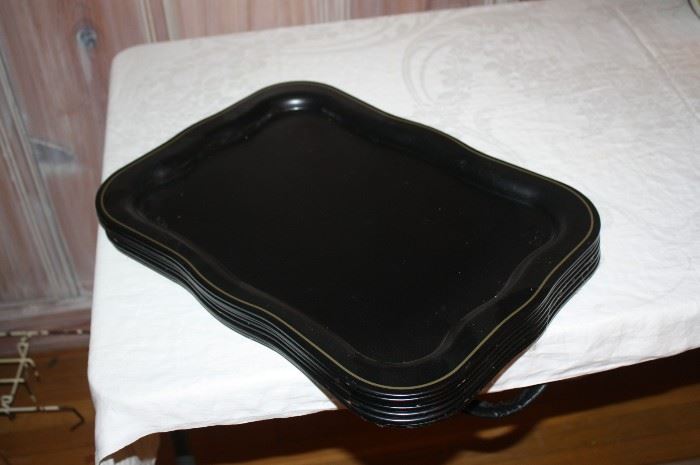 Great black serving trays