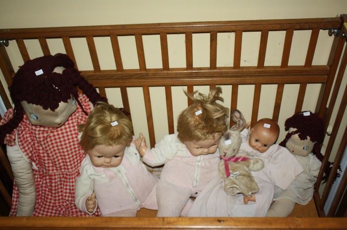 Vintage dolls  2 are handmade and are over 50 years old