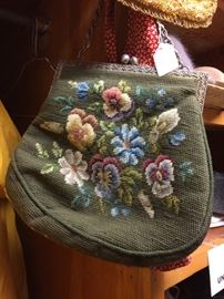 Vintage needlepoint purse