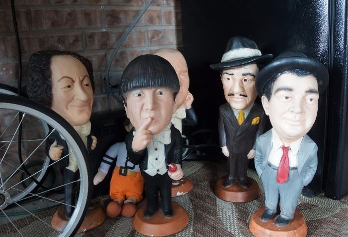 Three Stooges, Dean Martin and other chalkware by Esco