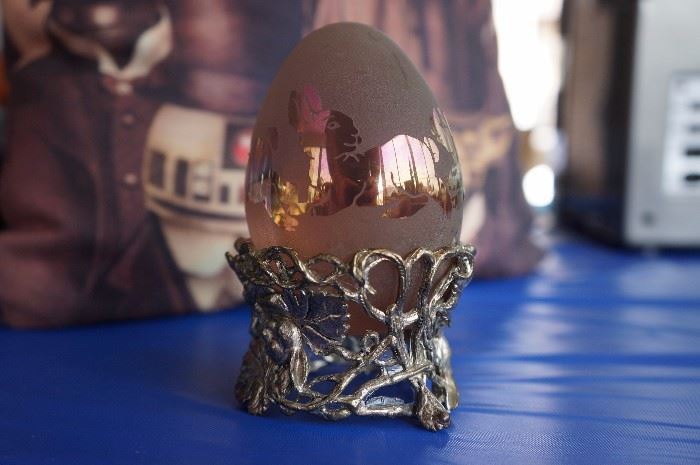 Glass egg by Arthur Court Designs