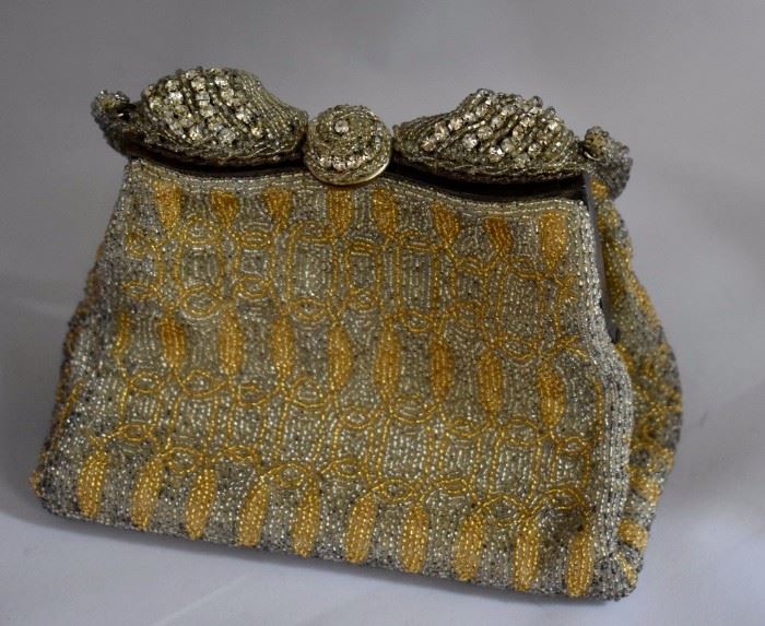 French Beaded Evening Bag - exceptional piece.  Purchase now at: www.manorbornestatesales.com