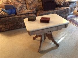 Marble top side table 