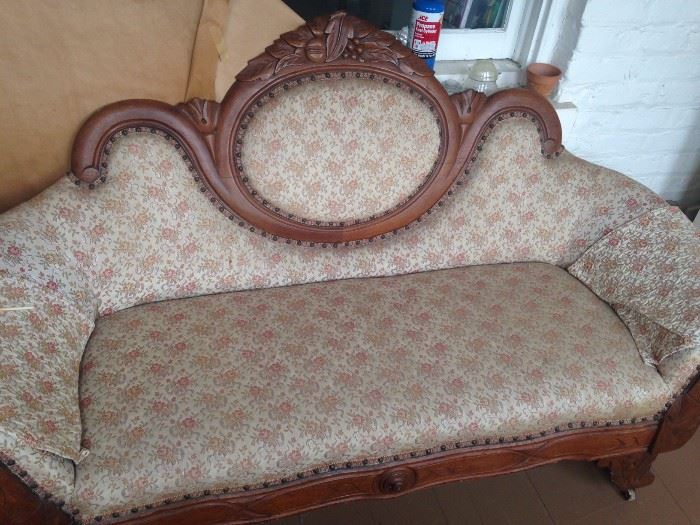 BUY IT NOW--Antique Victorian Settee--$400--sophia.dubrul@gmail.com