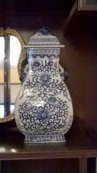 Blue and White vase right