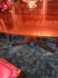 DUNCAN PHYFE WOODEN TABLE WITH CHAIRS