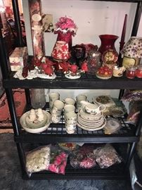 CANDLES, CHRISTMAS DISHES , SILK FLOWERS, VASES AND MORE